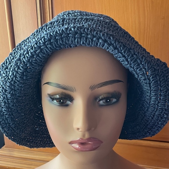 ๐๐ถ๏ธ๐J. Crew NWT Navy Woven Straw Sun Hat๐๐ถ๏ธ๐ - Picture 5 of 8